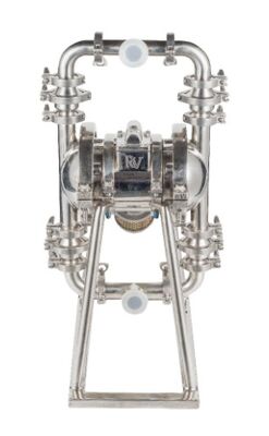 Высокотемпературный насос AODD с максимальным давлением 120 psi и диафрагмой из ПТФЕ